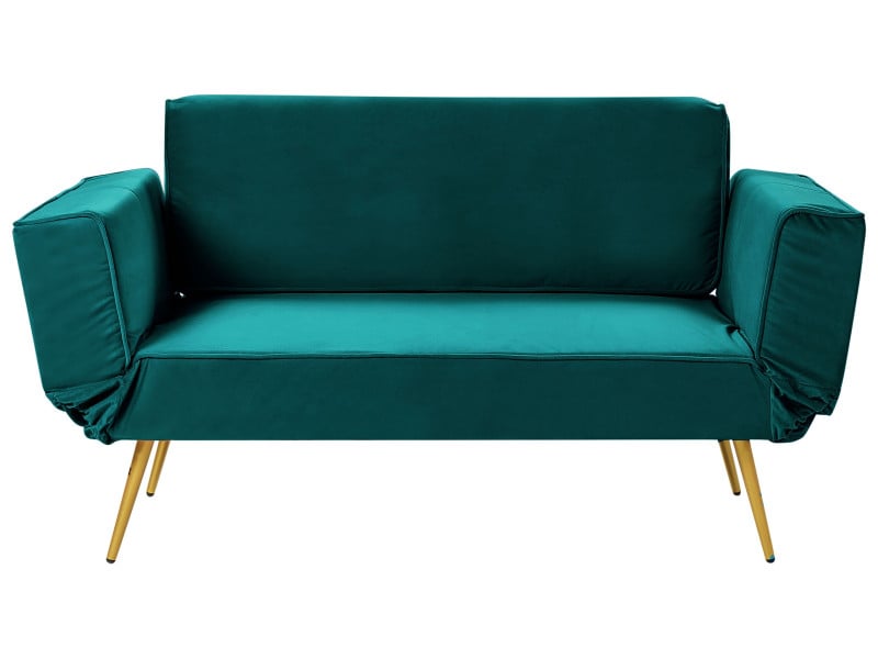 Sofa rozkładania szmaragdowa salon