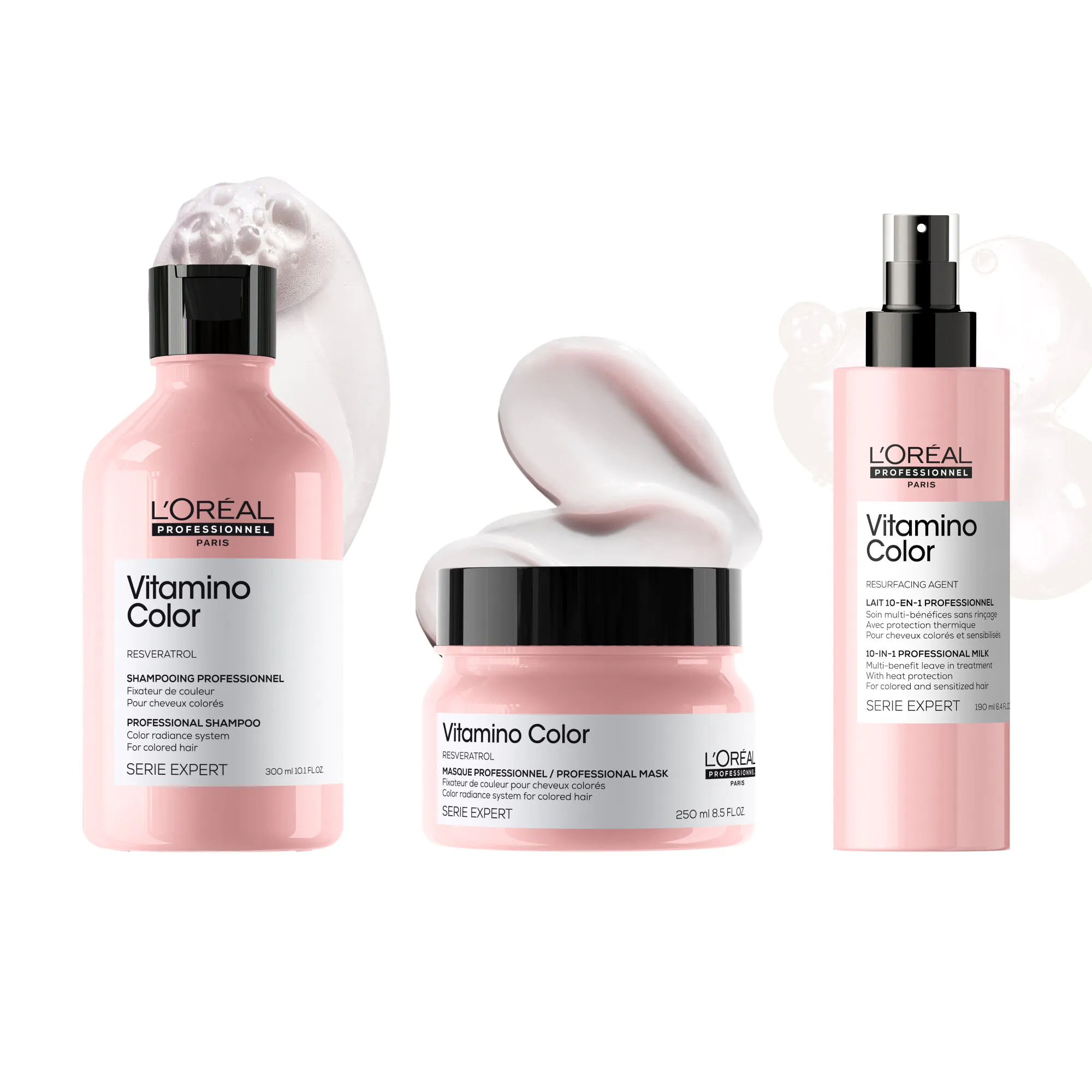 Loreal Professionnel Vitamino Color Trio zestaw - Szampon + Maska + Spray