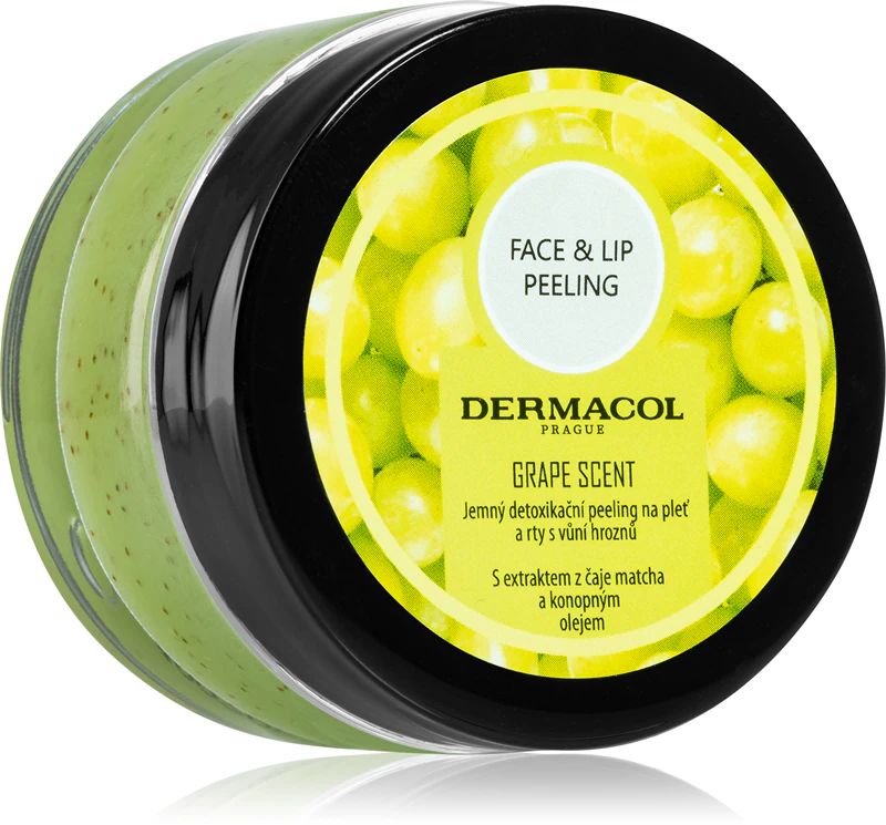 Dermacol Face & Lip Peeling Hroznový hĺbkovo čistiaci peeling na pery a líca