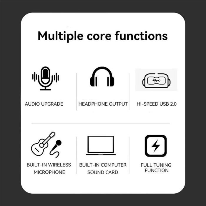 Tarjeta de sonido USB externa - XVX - T02 - Mezclador de audio - Transmisión en directo - Grabación de instrumentos
