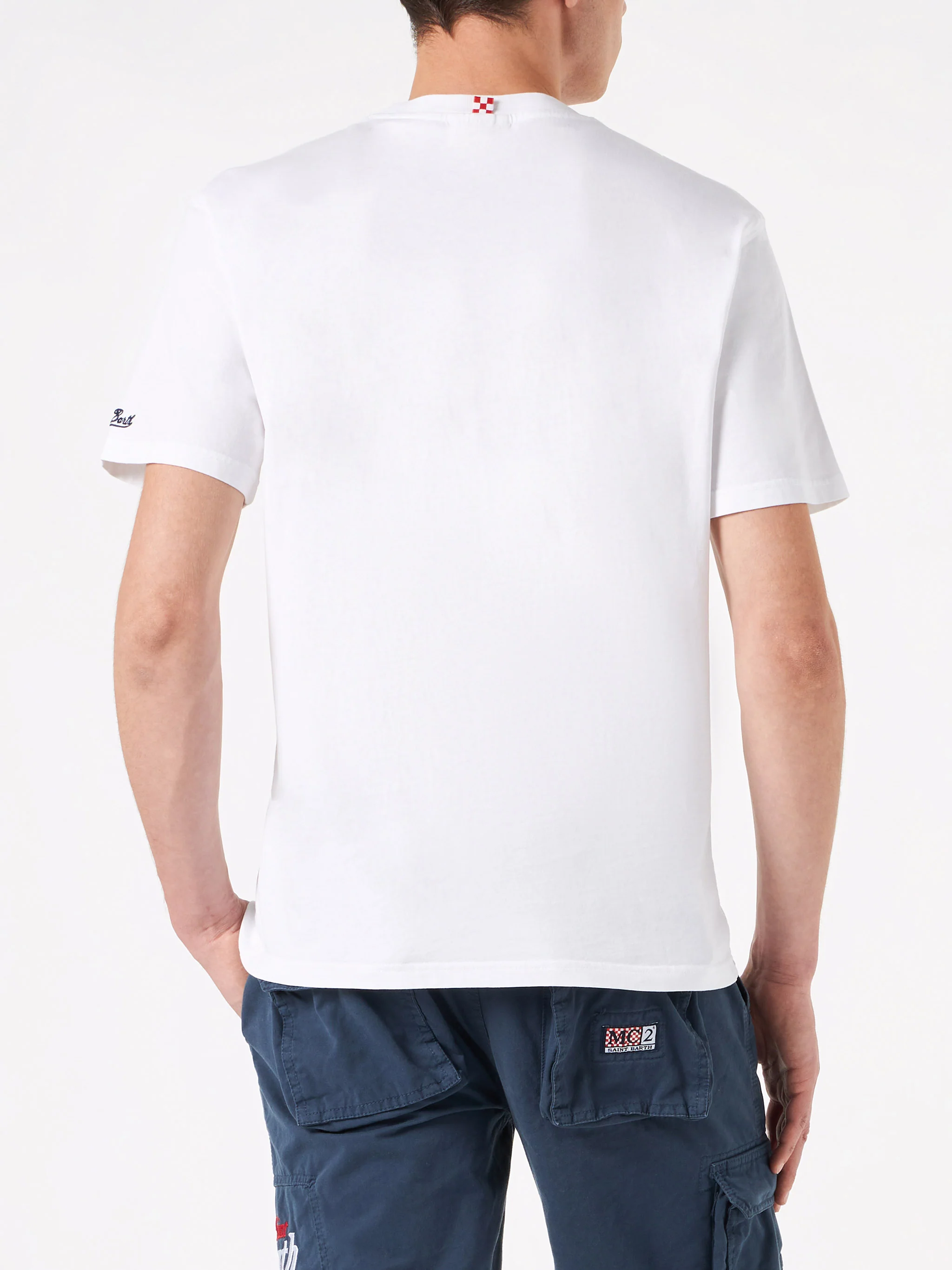 Heren katoenen T-shirt met St. Barth Tequila-print