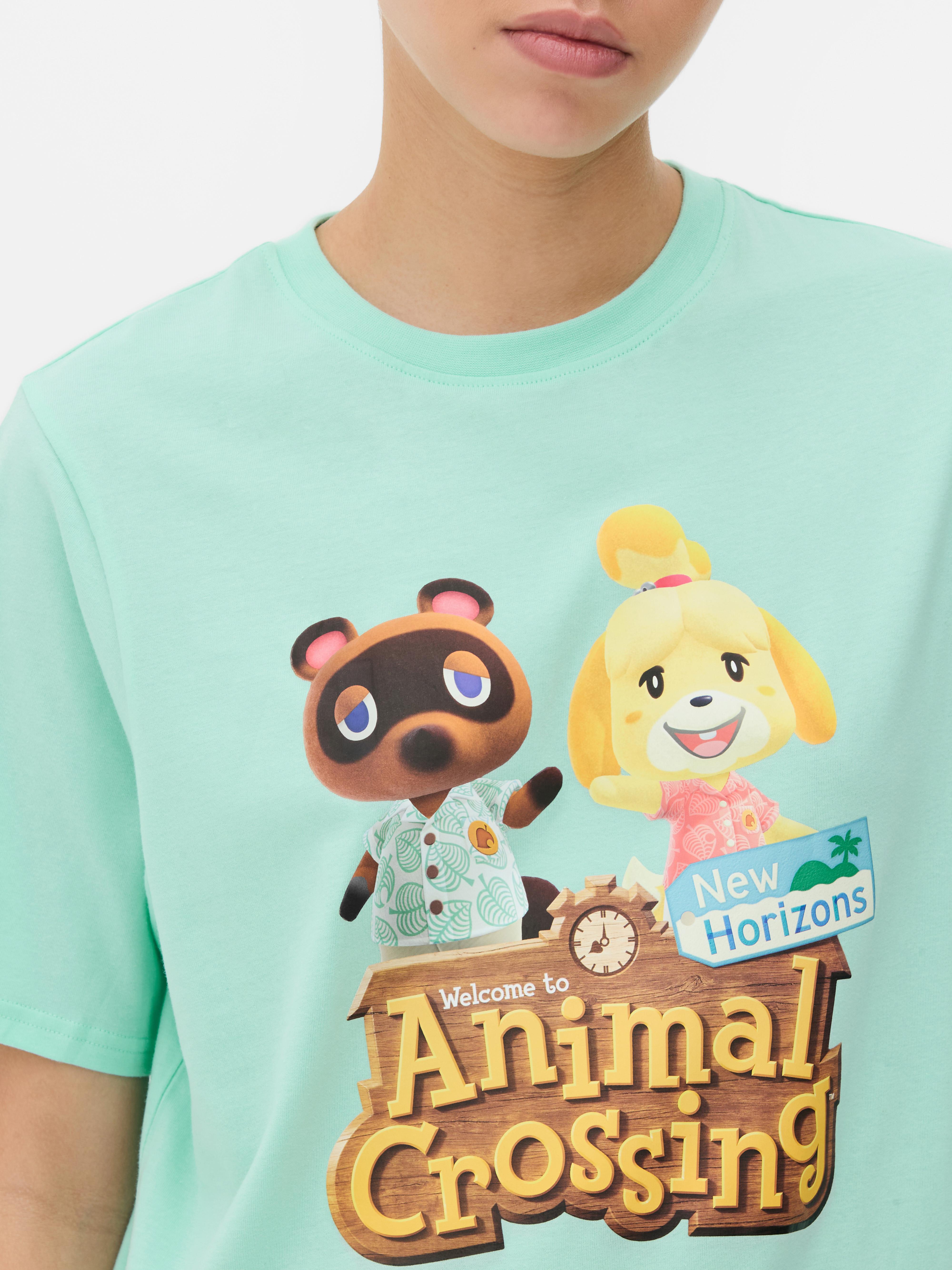 Pijamale Animal Crossing Pijamale Animal Crossing cu top cu mânecă scurtă și pantaloni lungi