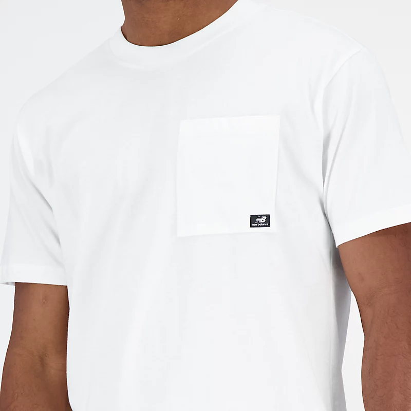 Męska koszulka z krótkim rękawem Essentials Reimagined Cotton Jersey T-shirt - BIAŁY