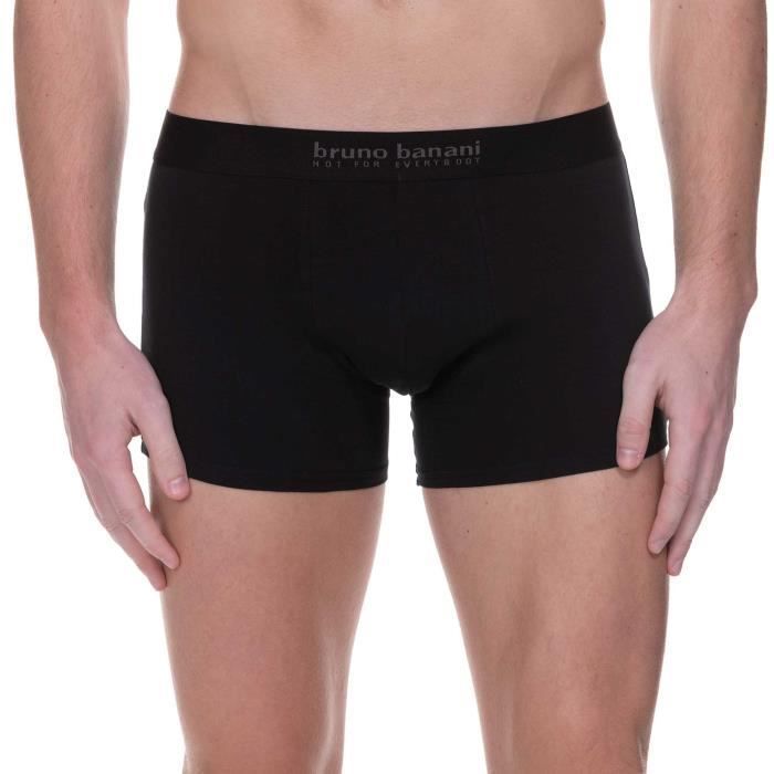 Boxer da uomo - BRUNO BANANI - Cotone Energy - Confezione da 3 - Nero