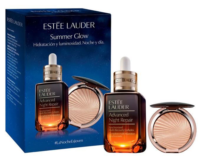 „Estuche Summer Glow Advanced Night Repair“ serumas „Bronze Goddess“
