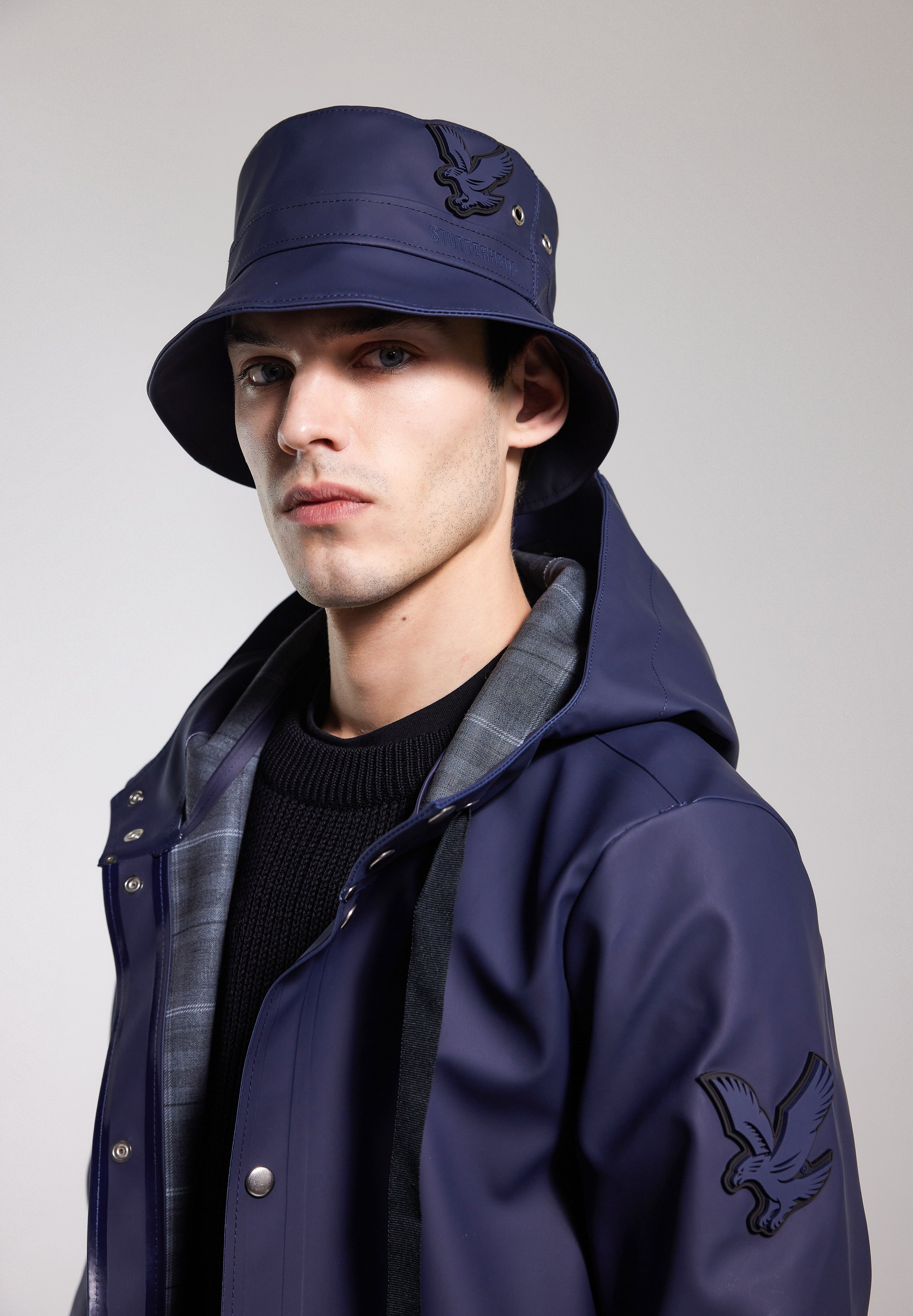 Stutterheim STUTTERHEIM X LYLE & SCOTT BUCKET HAT - Cappello - navy