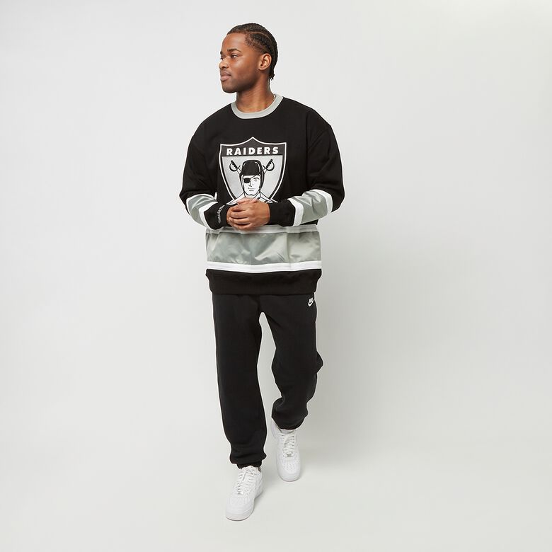 Sudadera de forro polar con inserciones de satén de la NFL, Oakland Raiders