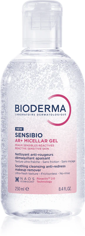 Bioderma Sensibio AR+ micellaire reinigingsgel voor de gevoelige huid die gevoelig is voor verkleuringen.