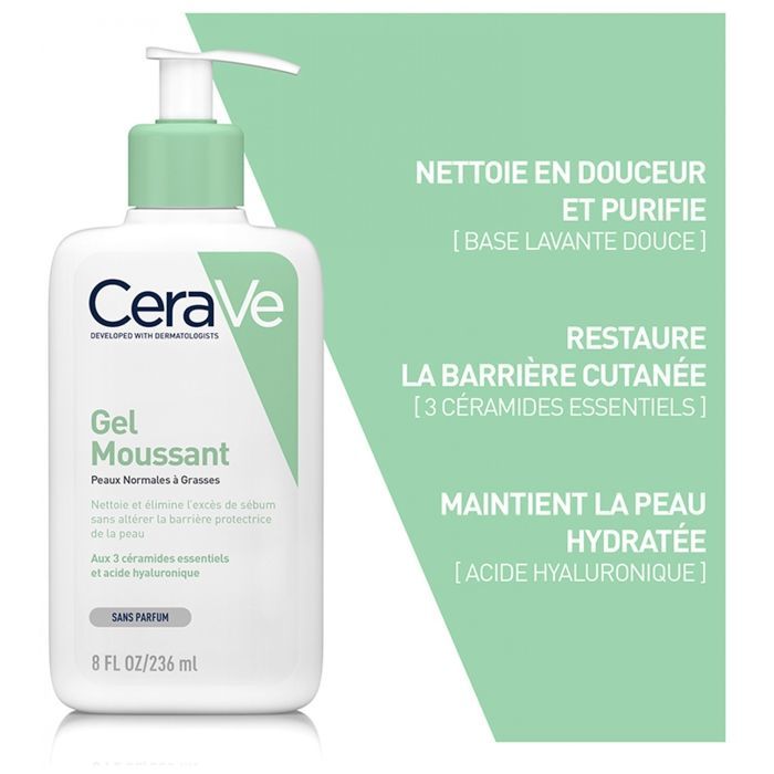 CeraVe Foaming Facial Gel - 236ml - Cleanses - Purifies - Moisturizes