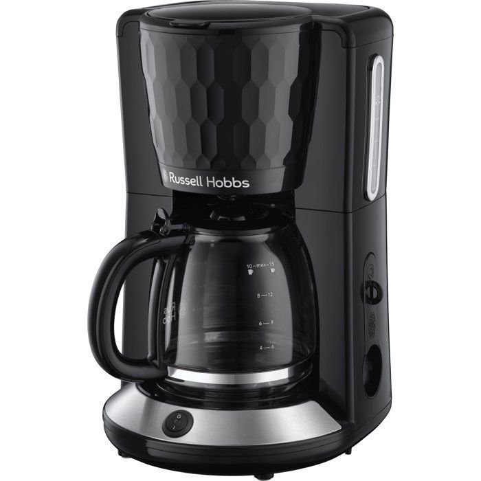 Cafetera - RUSSELL HOBBS - Filtro de panal - 1100 W - 1,25 L - Negra