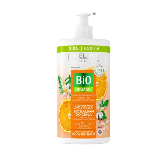 Eveline Cosmetics Bio Organic ujędrniająco-wygładzający balsam do ciała z kwiatem pomarańczy 650 ml