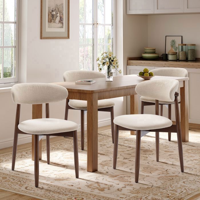 Colamy chaise-Lot de 2 Chaises -Chaise de Salle à Manger, Design Vintage, Chaise Idéales pour Cuisine et Salle à Manger-beige