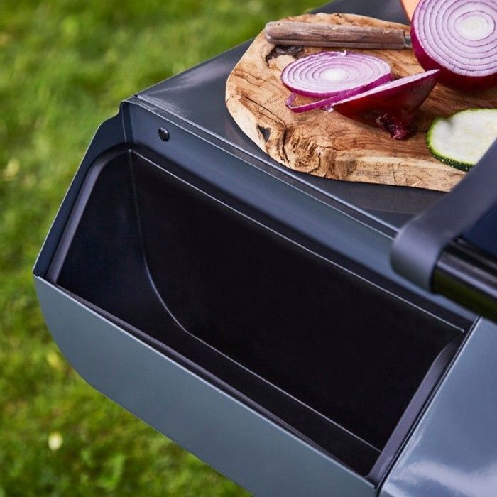 Barbacoa de gas Emma 4 + 1 lateral – BRASERO BY FAVEX – 4 quemadores 12,6 kW – Quemador lateral – FlexiGrill con plancha – Para 12 personas