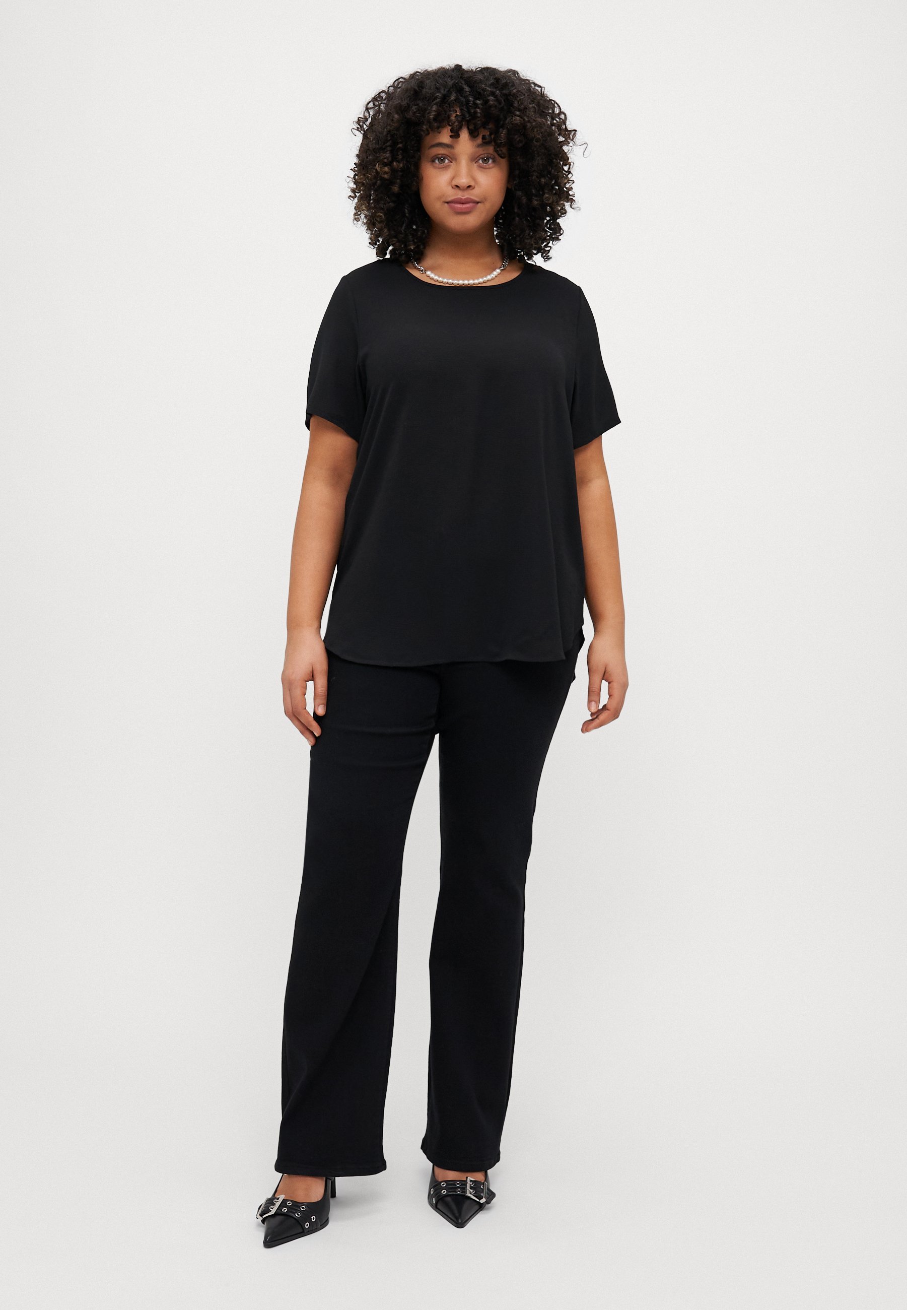 T-shirt imprimé ONLY Carmakoma CARVICA LIFE - noir