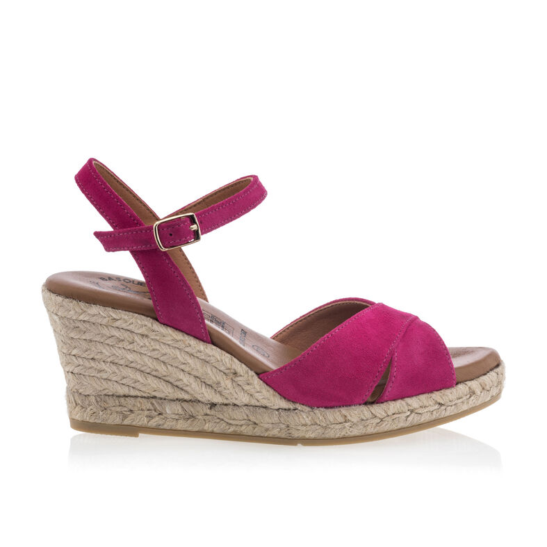 Rosa espadriller med tausåler til dame