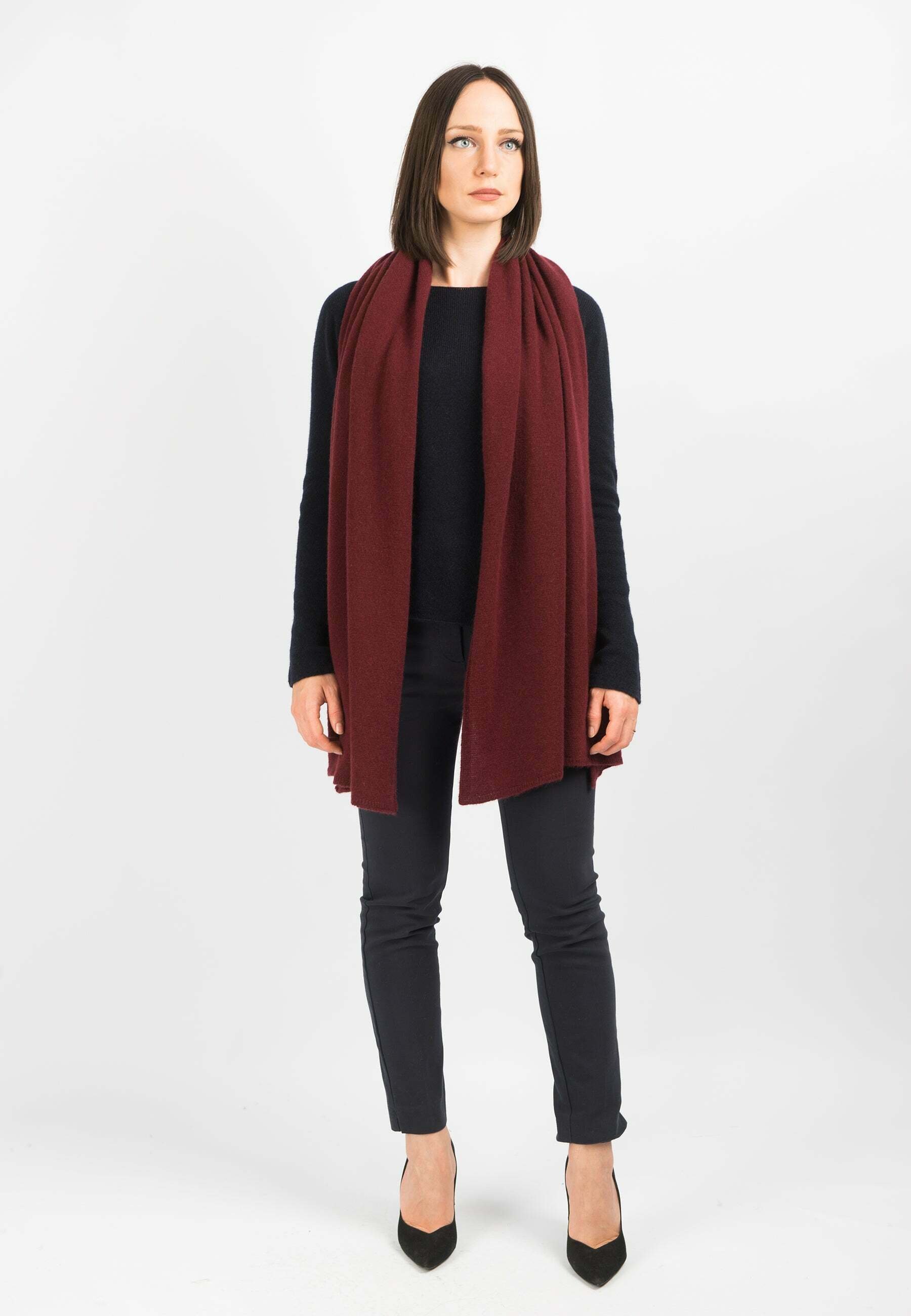 Sciarpa in cashmere Dalle Piane - bordeaux