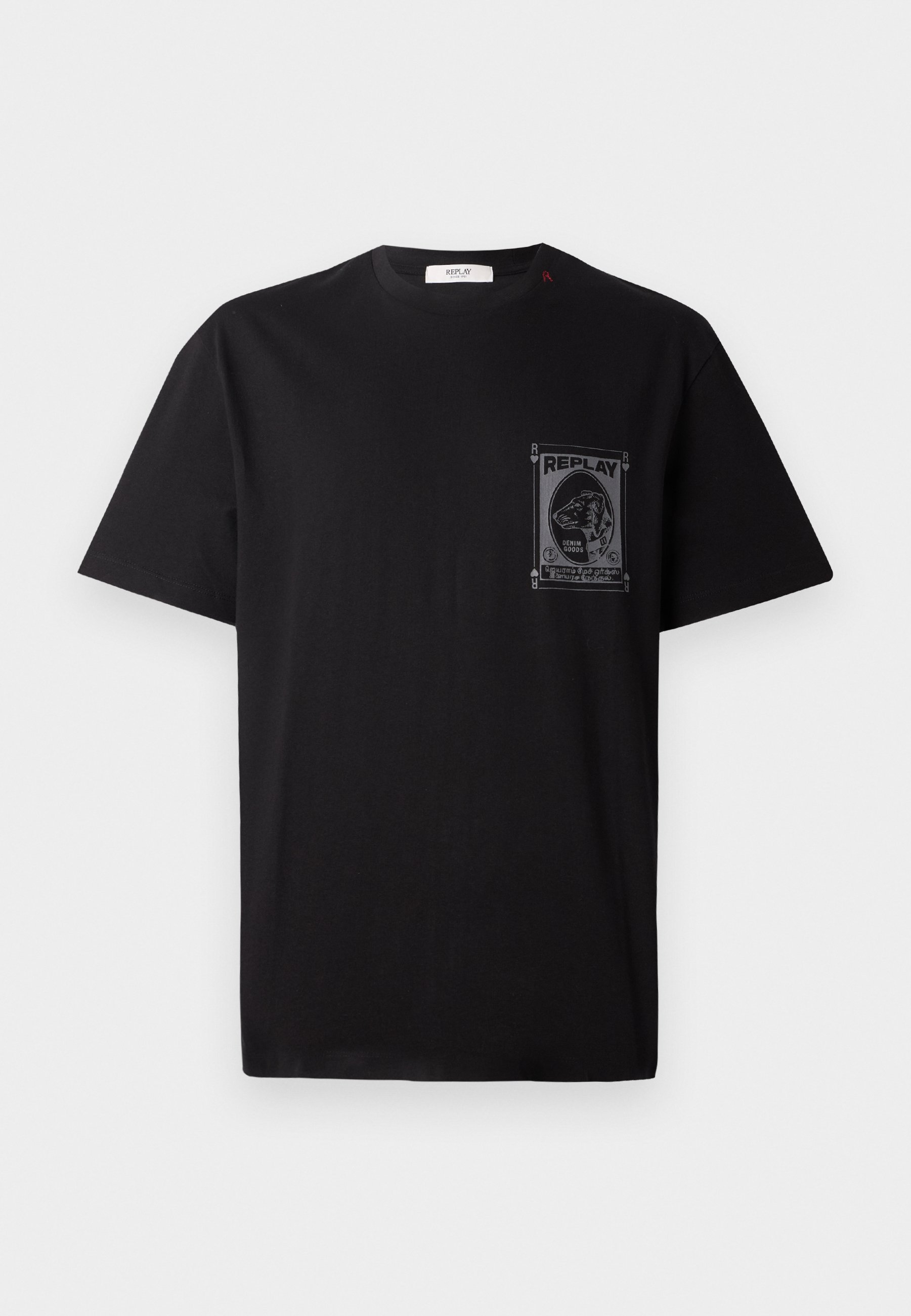 Replay CARD - T-shirt met print - zwart