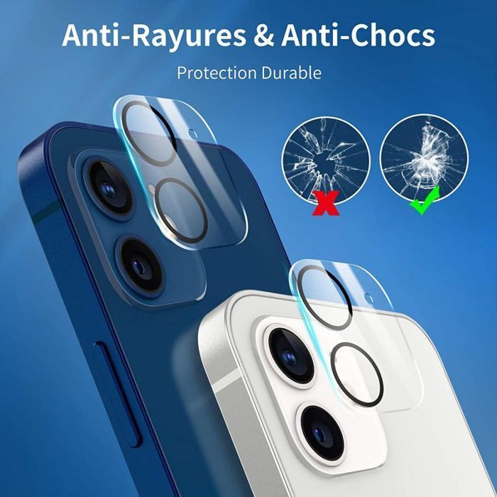 Pellicola protettiva in vetro temperato per la fotocamera dell'iPhone 12 Mini - Antigraffio e infrangibile