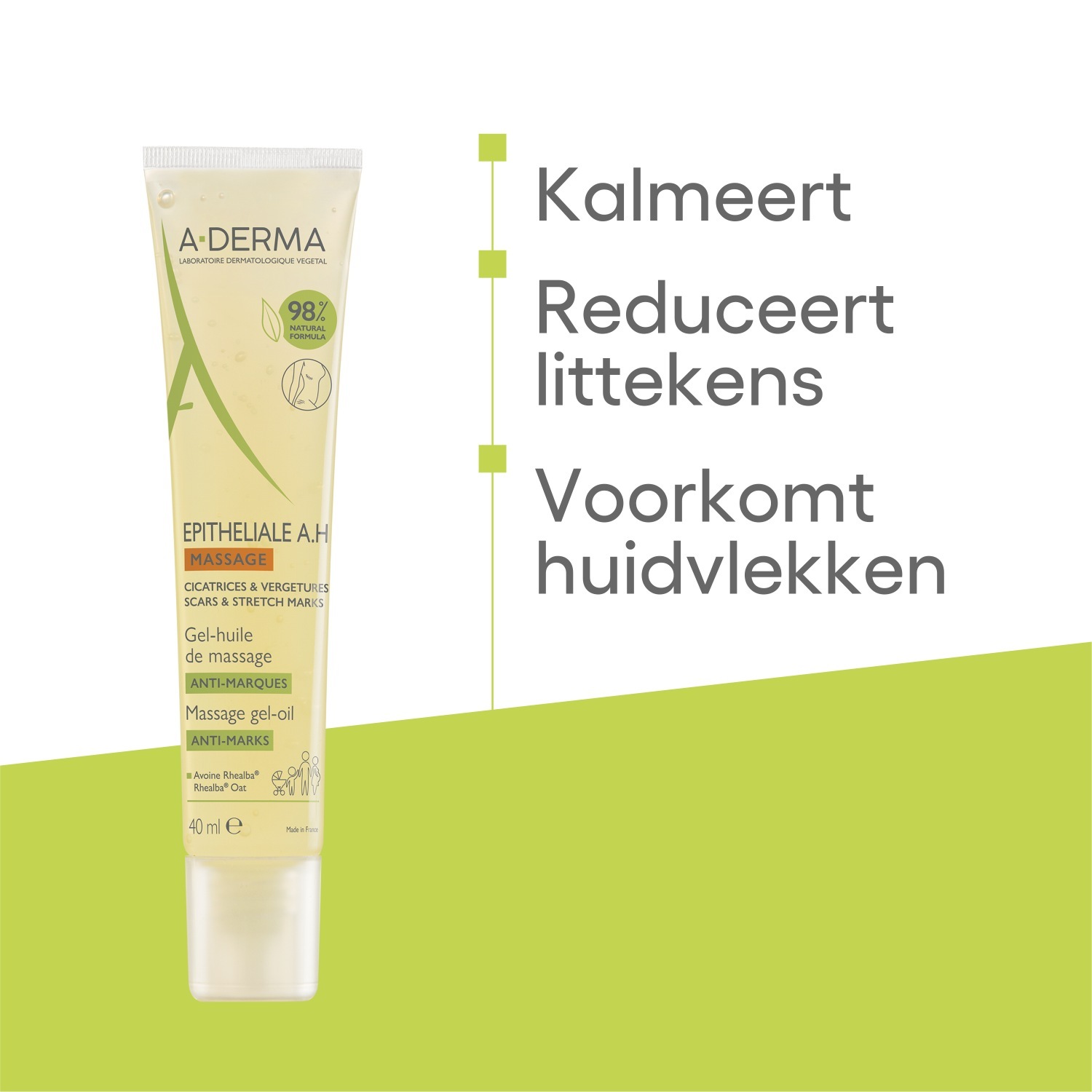 A-DERMA Epitelialno olje za telo AH masažni gel olje - 40 ml
