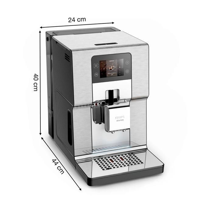 KRUPS Intuition Experience+, macchina da caffè automatica con macinacaffè integrato, 21 bevande, touchscreen a colori EA877D10R - RICONDIZIONATA