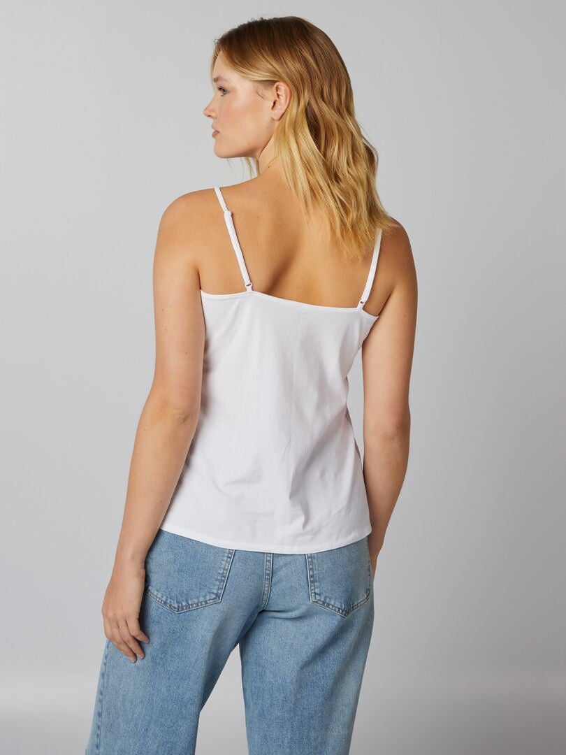Camisole met dunne bandjes - wit