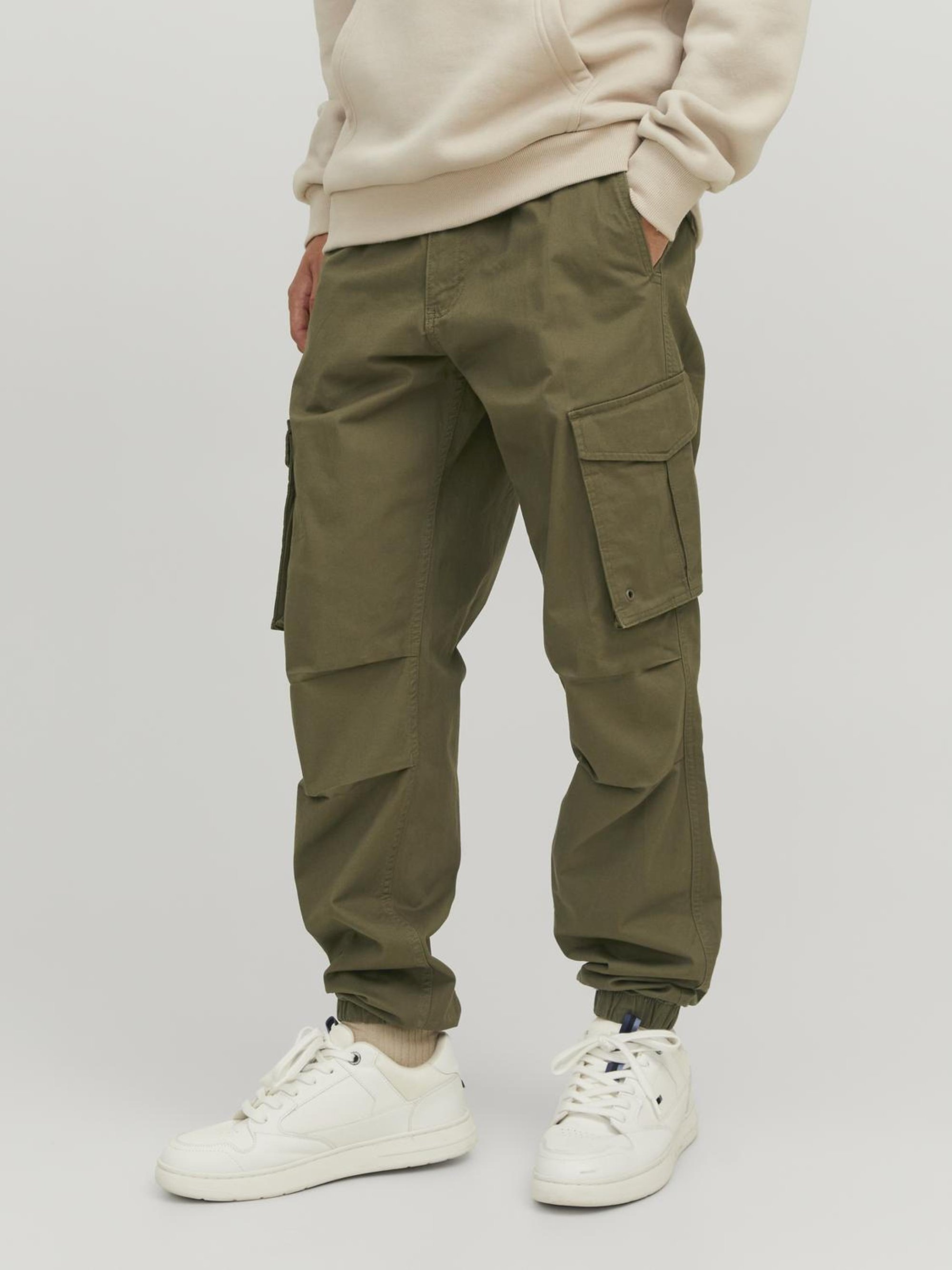 Jack & Jones JPSTKANE JJNOAH CUFFED - Cargobroek - olijfgroen