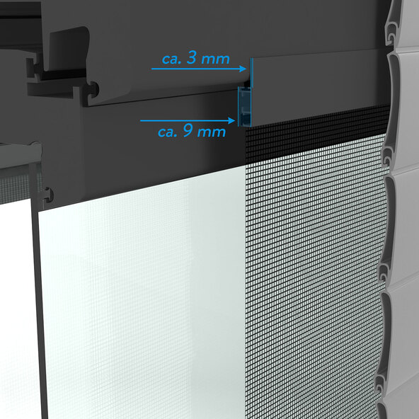 Insect screen window kit Compact XL, 130 x 220 cm, anthracite