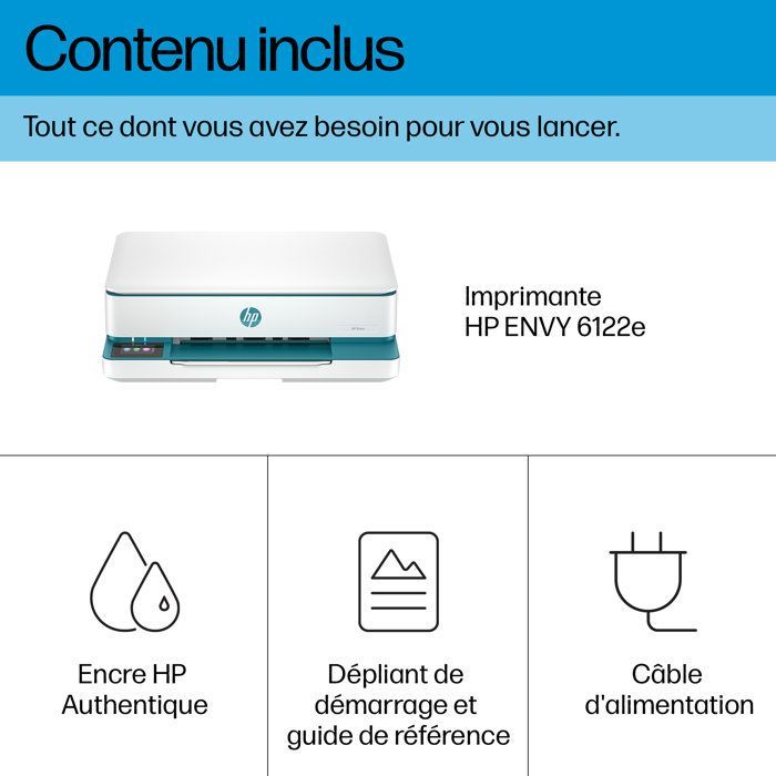 HP Envy 6122e All-in-One-Drucker – Farbtintenstrahl – Kopieren & Scannen – 3 Monate Instant Ink inklusive mit HP+