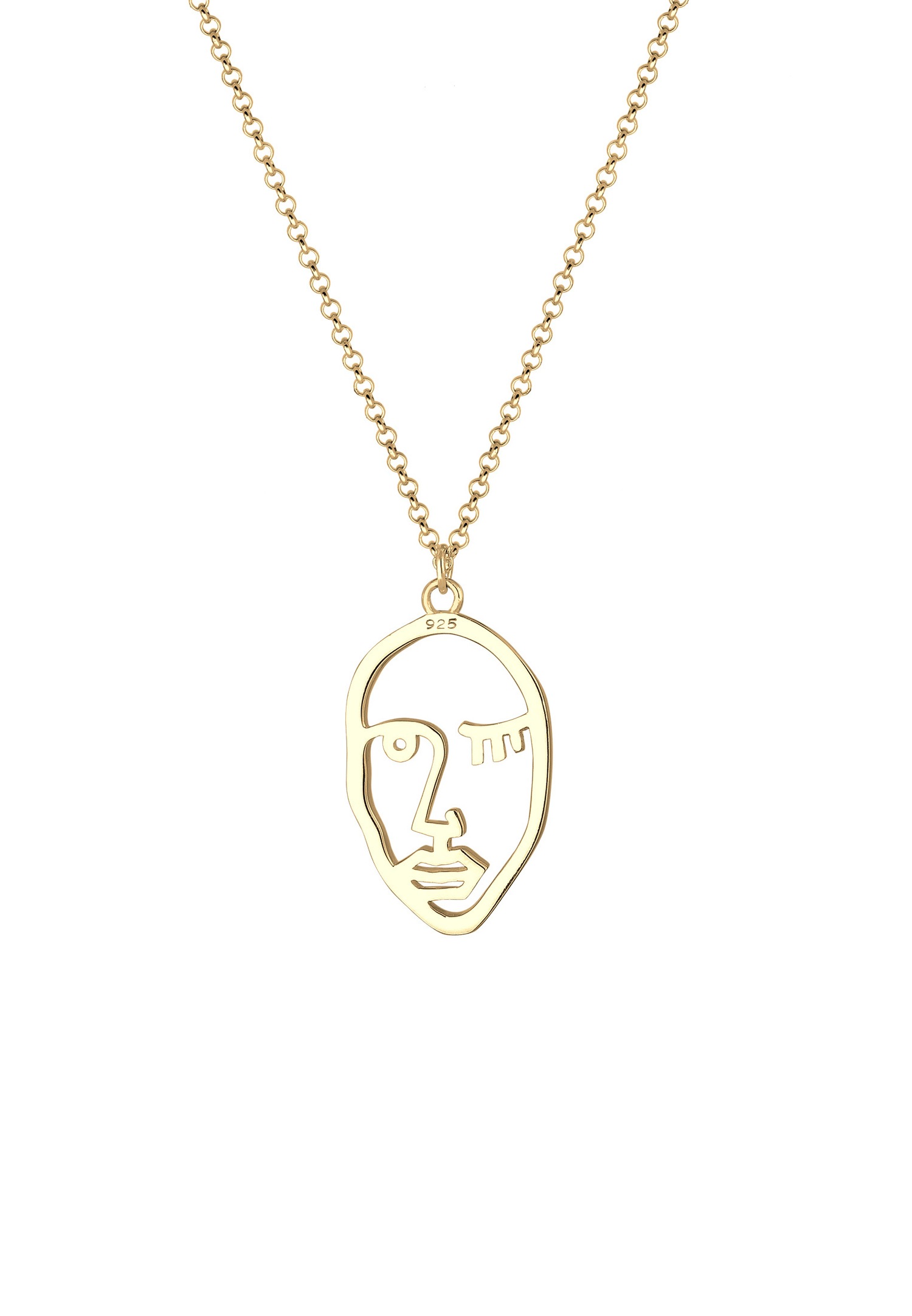 Elli Twinkle Face Collier Femme (925/1000) Argent