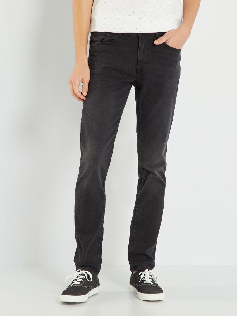 Calça jeans slim - tamanho 32 - cinza