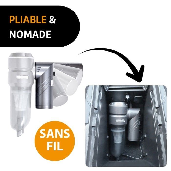 Car Care | Aspirateur et souffleur à main sans fil 4 en 1 nomade et pliable POWERVAC