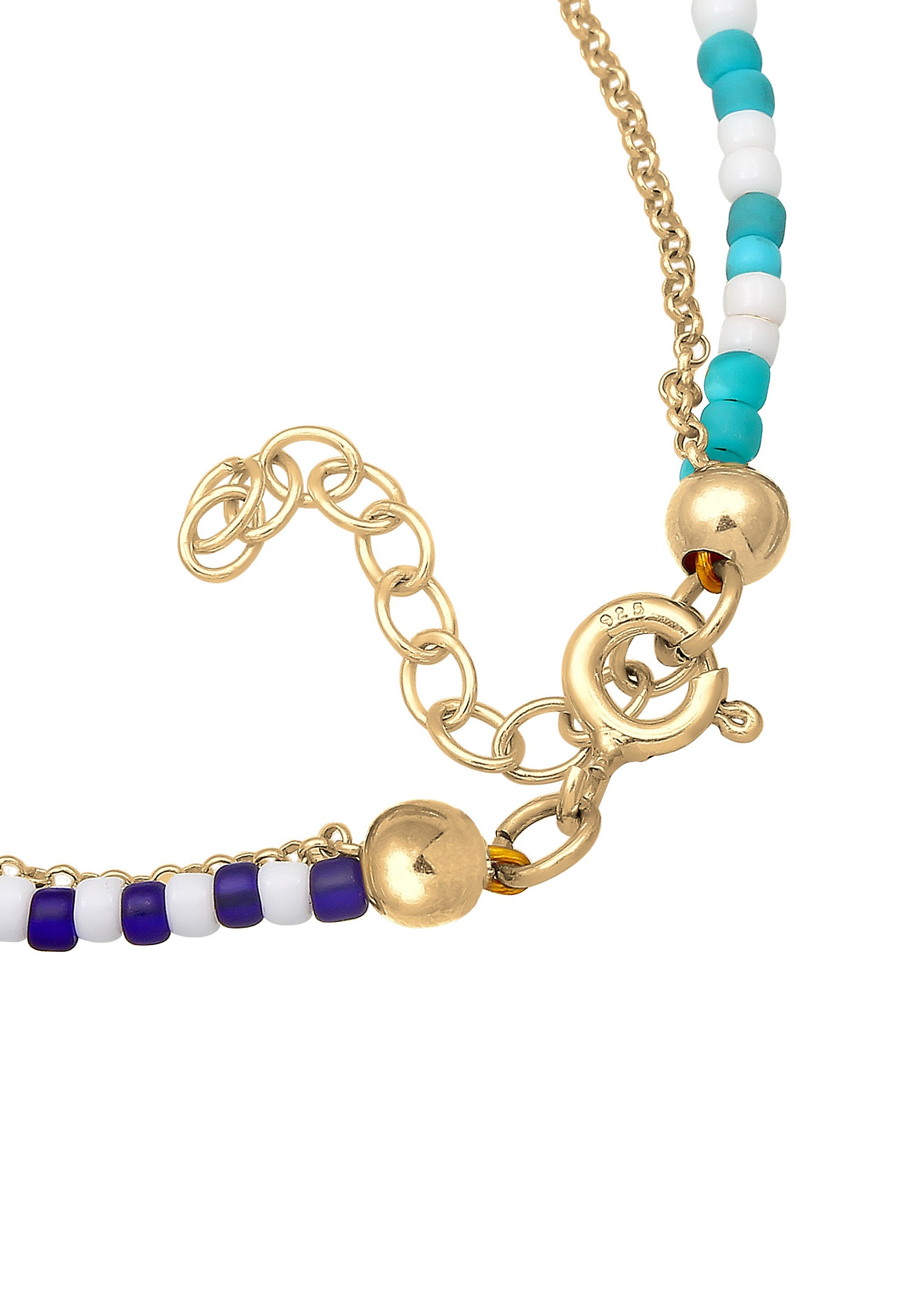 Elli Layer Stern Astro Beads Erbskette Bunt 925 Silber