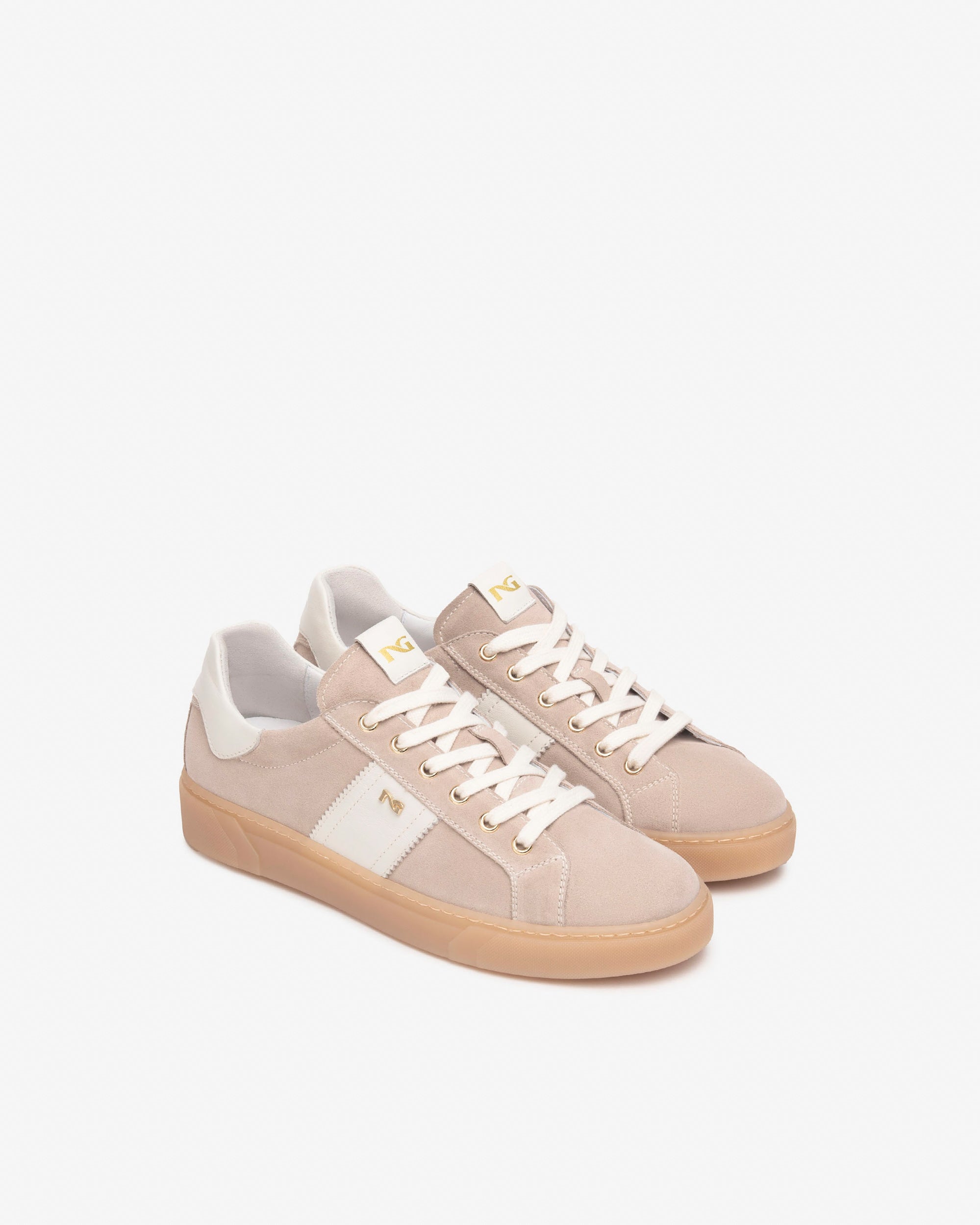  Baskets en daim et cuir pour femmes