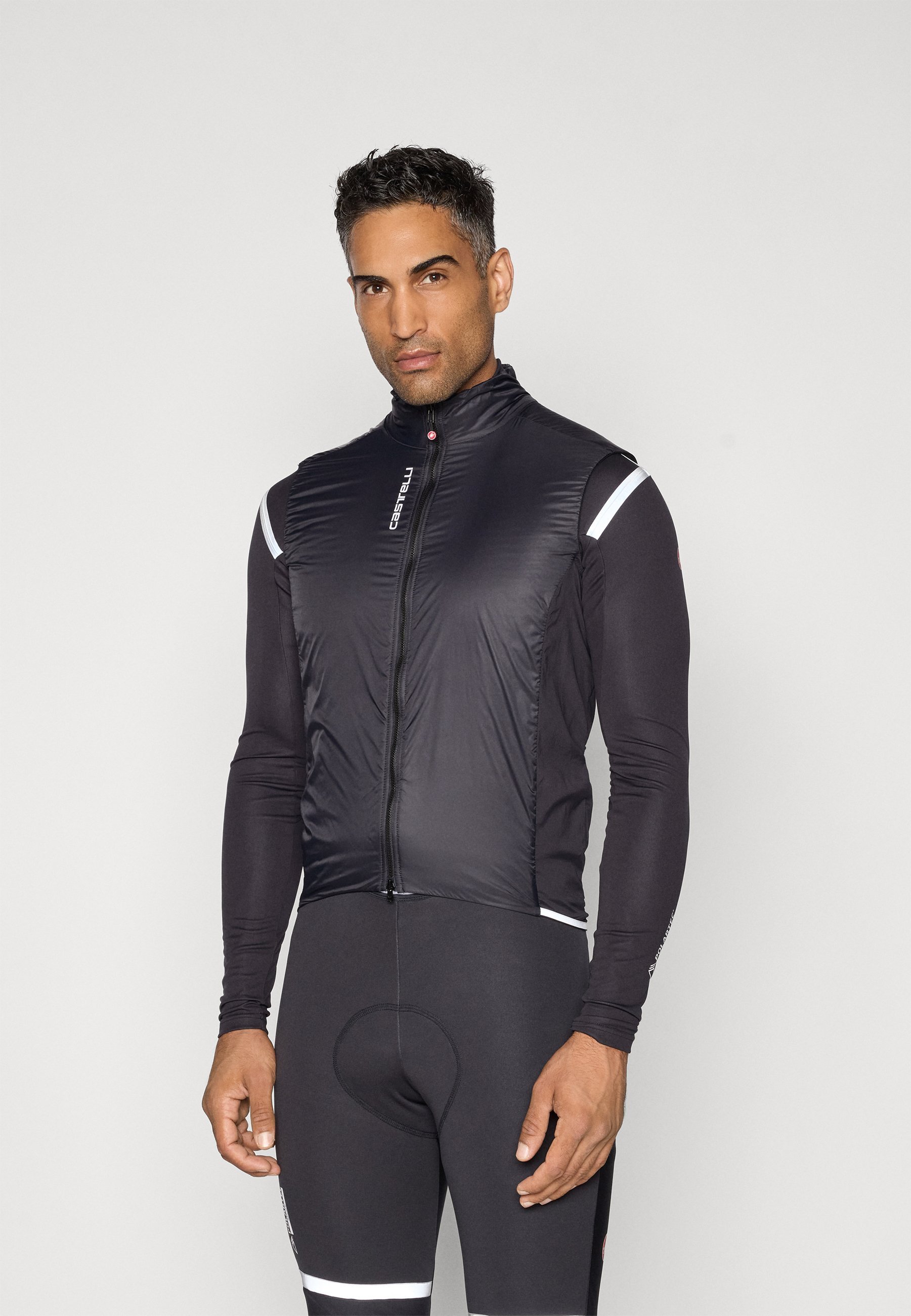 Castelli FLY DIRECT VEST - Cyklistický dres - světle černá/tmavě šedá