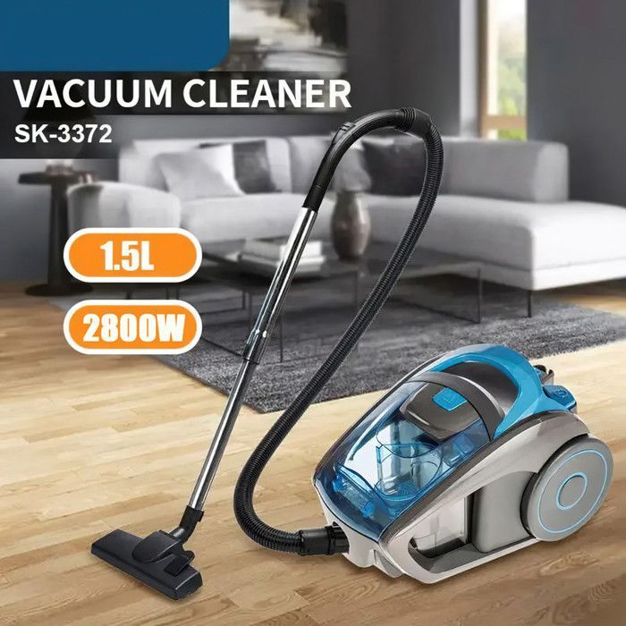 Aspiradora sin bolsa de 2800 W – Potente y silenciosa, 15000 Pa – Cable de 5 m, portátil – Control de polvo y ácaros