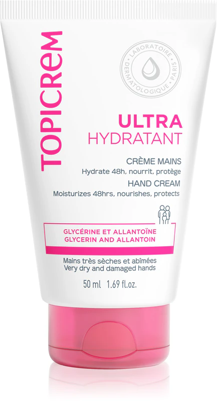 Topicrem UH BODY Creme Hidratante Ultra-Hidratante para Mãos: creme hidratante para pele seca e rachada das mãos.