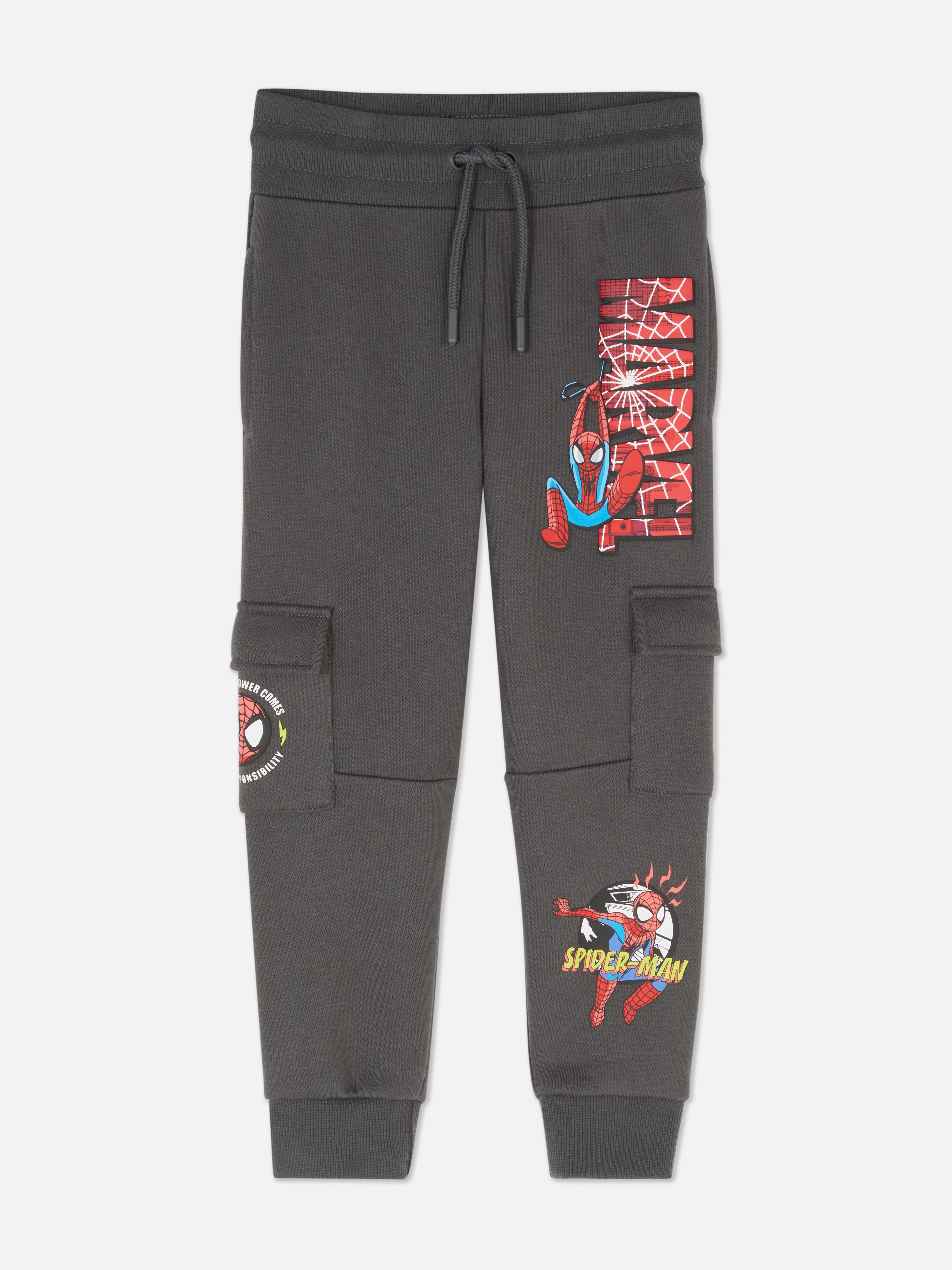 MARVEL Spider-Man Cargo Nadrág Rugalmas derékpántos cargo nadrág Pókember mintákkal és zsebekkel