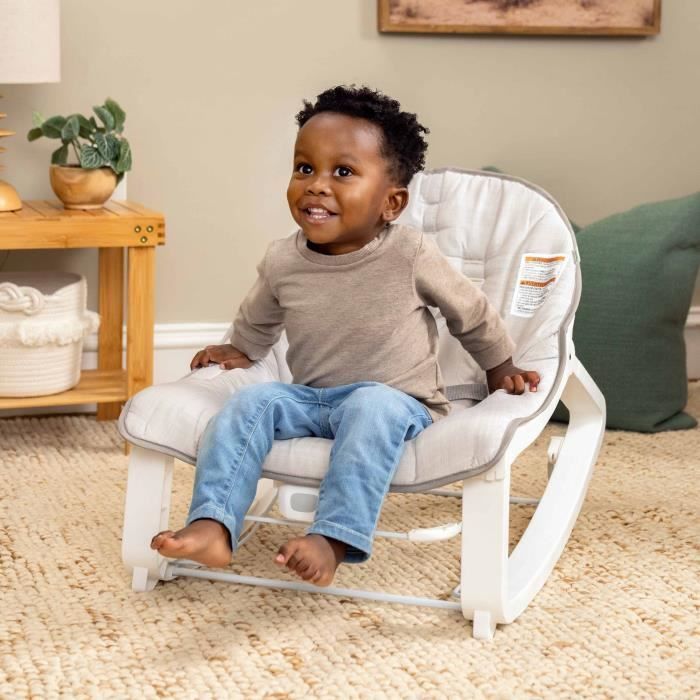 INGENUITY Keep Cozy 3-in-1 Muunneltava vauvan keinutuoli - Linden - 3 asentoa: Irrotettava lelutanko pehmoleluilla, jopa 18 kg