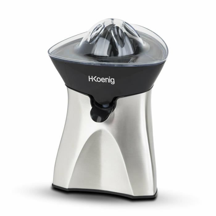 Espremedor de citrinos elétrico - H.KOENIG AGR60 - 2 cones intercambiáveis - Bico antigotejamento - Aço inoxidável