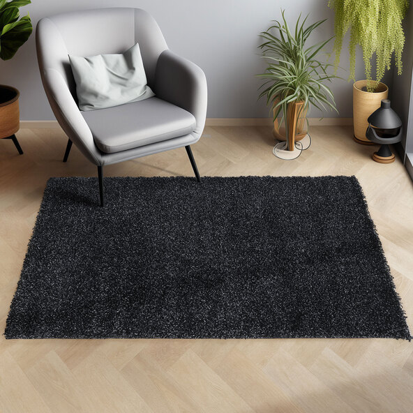 Covor cu fir lung, 160x230 cm, antracit