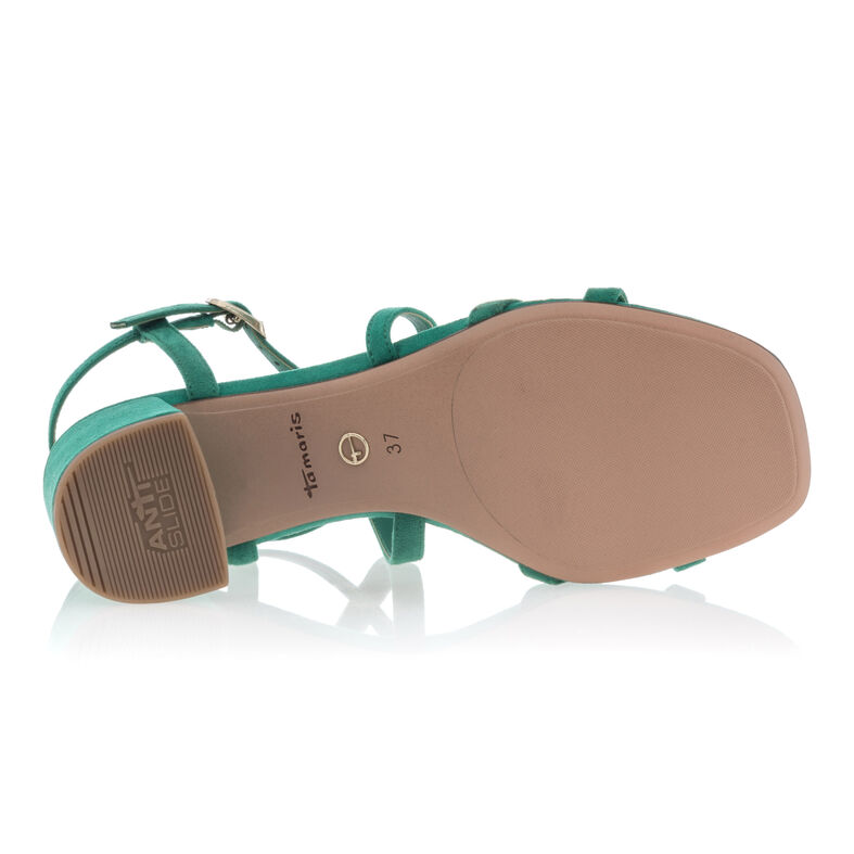 Grüne Damensandalen / Zehenfreie Schuhe