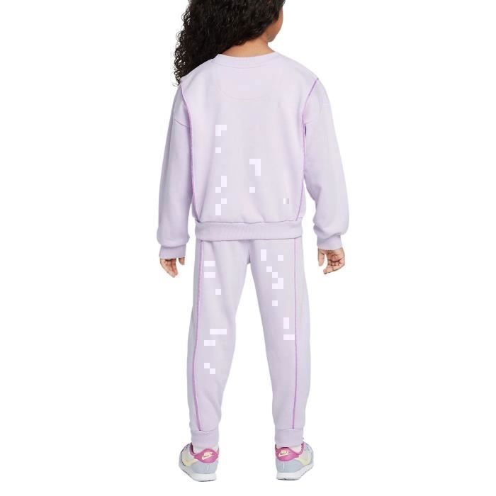 Chándal Nike Essentials de cuello redondo para niña, morado, 36M606-P6I