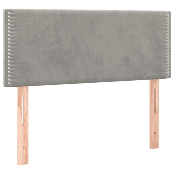Wezgłowie Szary 100 cm Aksamit Low vidaXL