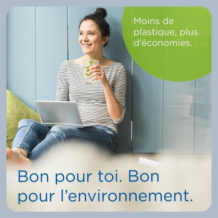Machine à soda BRITA - SodaONE Blanche - 1 Bouteille 1L et 1 Cylindre de CO2 inclus