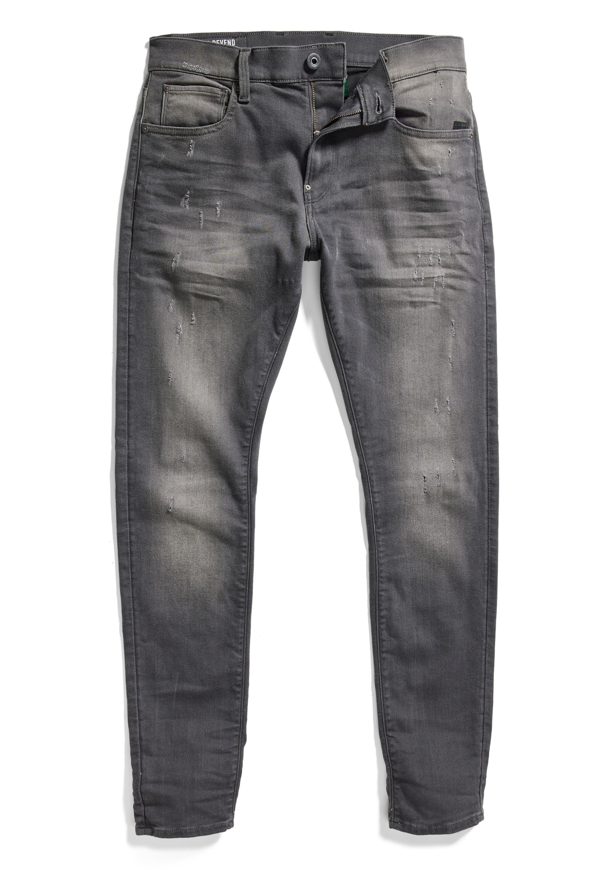 G-STAR RENVEND SKINNY - Jean coupe skinny - gris anthracite superstech