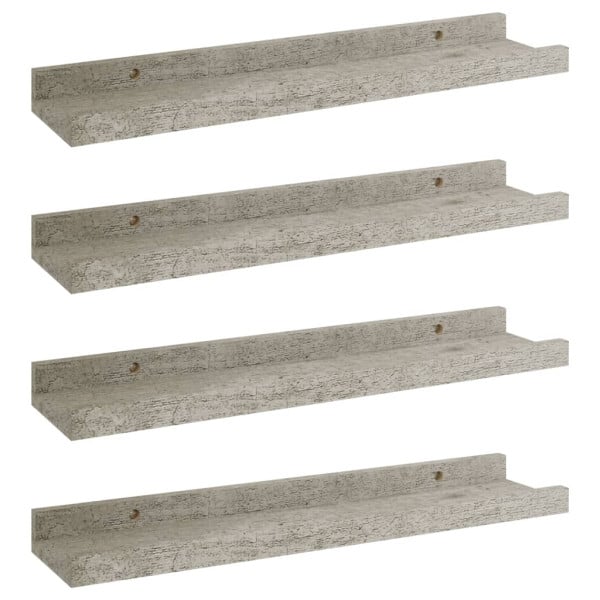Półka ścienna Szary 40 x 9 x 3 cm MDF vidaXL