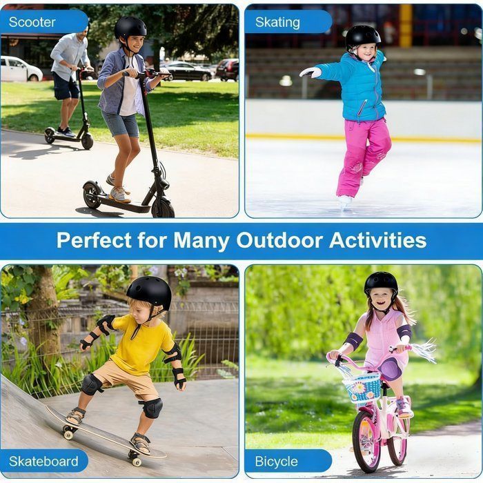 Casco de bicicleta infantil ajustable de 48-56 cm, casco para niñas y niños de 3 a 8 años, casco protector para ciclismo, patinaje en línea, monopatín y patinete.