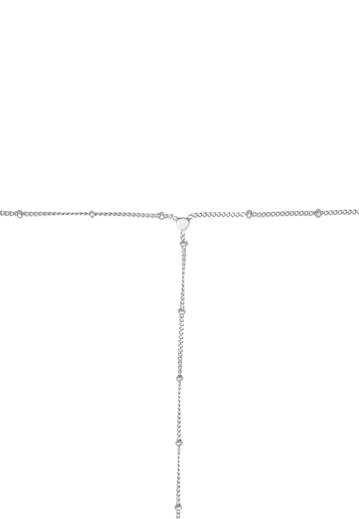 Elli Femmes chaîne de taille basique boules en argent sterling 925 plaqué or