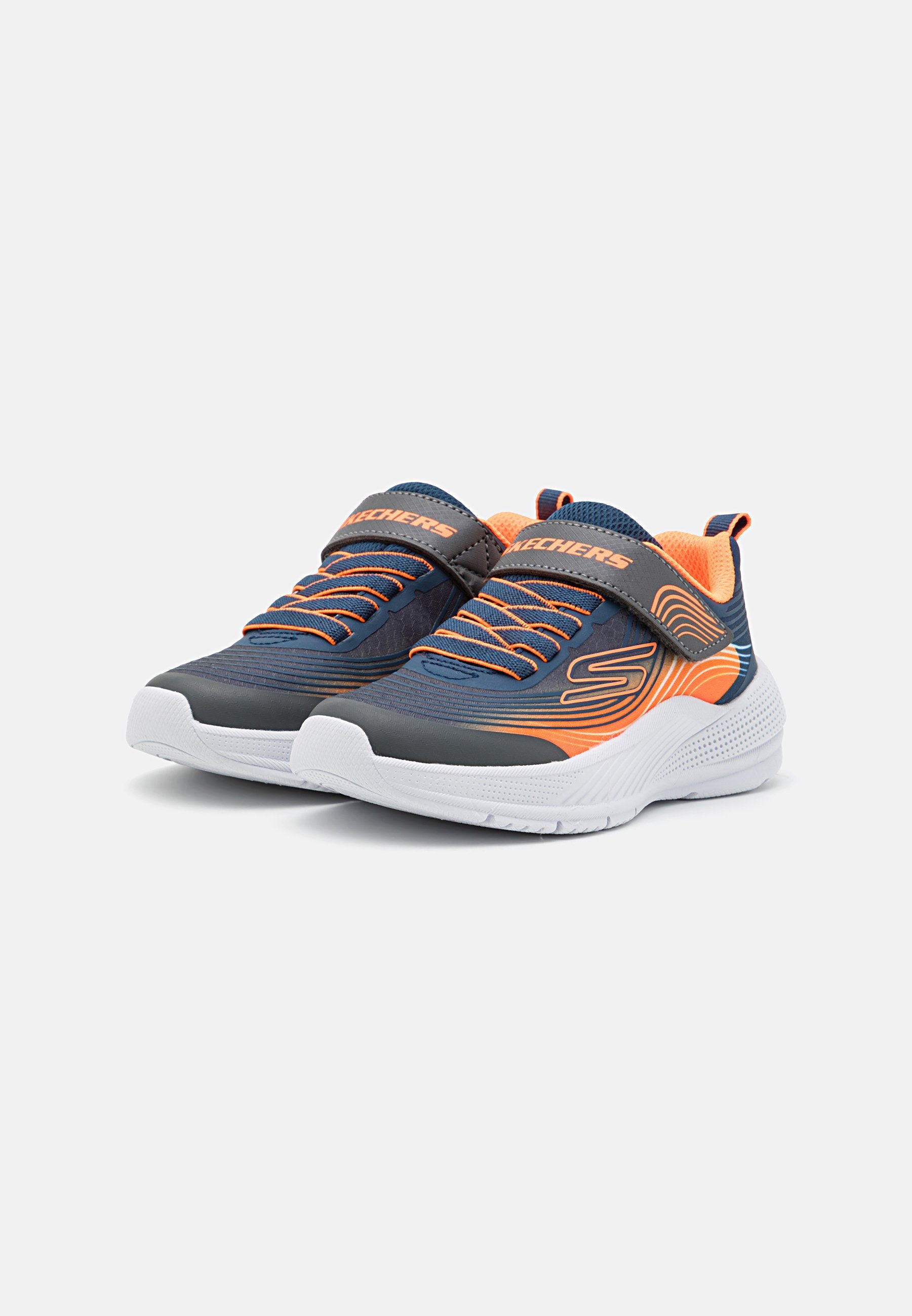 Skechers MICROSPEC ADVANCE - Sneakers - marineblauw/oranje/antraciet