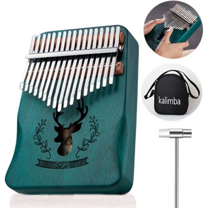Kalimba - 17 teclas - Madera de alta calidad - Martillo de afinación - Regalo musical